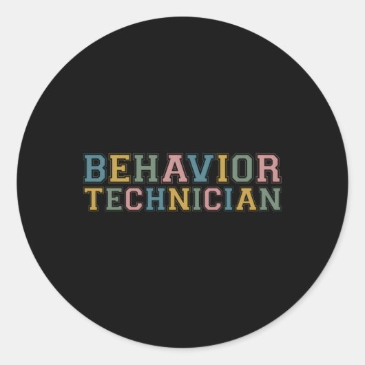 Geregistreerd gedrag Technicus Pastel Ronde Sticker (Voorkant)