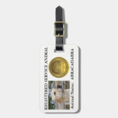 Geregistreerd Label van servicetechnicus (met FOTO Bagagelabel (Voorkant verticaal)