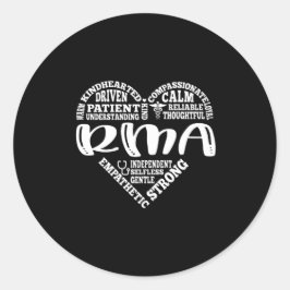 Geregistreerd medisch assistent , rma ronde sticker