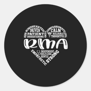 Geregistreerd medisch assistent , rma ronde sticker