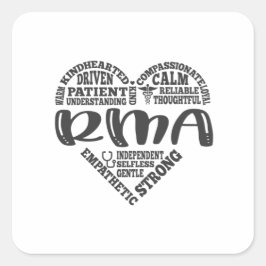 Geregistreerd medisch assistent , rma vierkante sticker