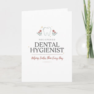 Geregistreerd mondhygiënist bloem typografie kaart