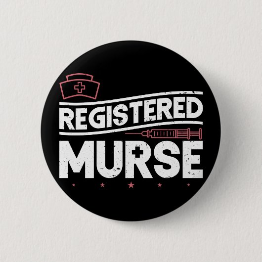 Geregistreerd Murse Funny Murse Male Nurse Man Ronde Button 5,7 Cm (Voorkant)