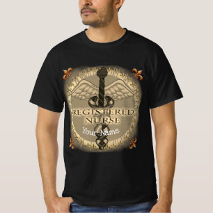 Geregistreerd Nurse Caduceus aangepaste verpleegku T-shirt