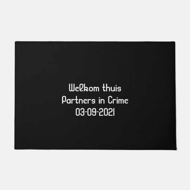 Geregistreerd partnerschap cadeau idee huis deurmat (Voorkant)