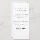 Geregistreerd partnerschap kaart tekst (Achterkant)