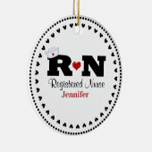 Geregistreerd pet voor verpleegkundigen en verplee keramisch ornament (Rechts)