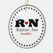 Geregistreerd pet voor verpleegkundigen en verplee keramisch ornament (Links)