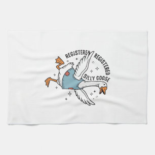 Geregistreerd Silly Goose Vintage Vector T-shirt O Theedoek