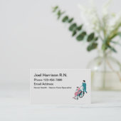Geregistreerd thema verpleegkunde visitekaartje (Staand voorkant)