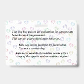 Geregistreerd therapiehond-badge badge (Achterkant)