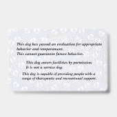 Geregistreerd therapiehond - Donkergroene badge (Achterkant)