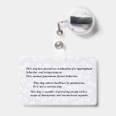 Geregistreerd therapiehond - Donkergroene badge (Achterkant met uittrekbare clip)