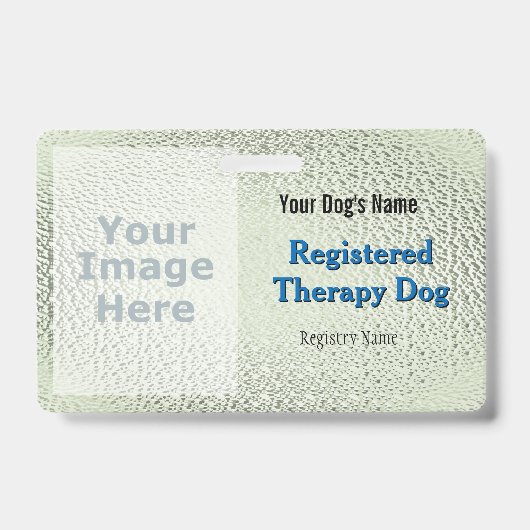 Geregistreerd therapiehond - Lichtgroen badge (Voorzijde)