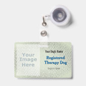 Geregistreerd therapiehond - Lichtgroen badge (Voorzijde met uittrekbare clip)