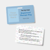 Geregistreerd therapiehondbadge badge (Voor- en achterkant)