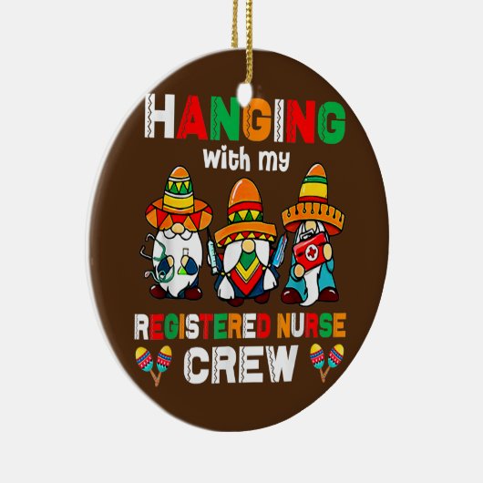 Geregistreerd verpleeghuis Cinco de Mayo Mexican Keramisch Ornament (Rechts)