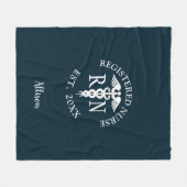 Geregistreerd verpleegkundig Afstuderen Blauwe Gep Fleece Deken (Voorkant (Horizontaal))