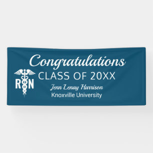 Geregistreerd verpleegkundig Afstuderen Medical Bl Spandoek