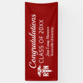 Geregistreerd verpleegkundig Afstuderen Medical Re Spandoek (Verticaal)