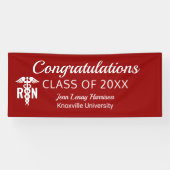 Geregistreerd verpleegkundig Afstuderen Medical Re Spandoek (Horizontaal)