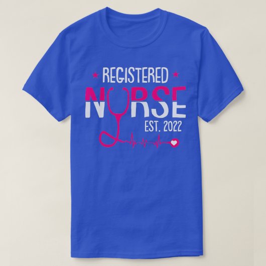 Geregistreerd verpleegkundig EST 2022 Afstuderen v T-shirt (Design voorkant)