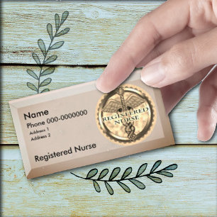 Geregistreerd verpleegkundige aangepaste naam Visi Visitekaartje