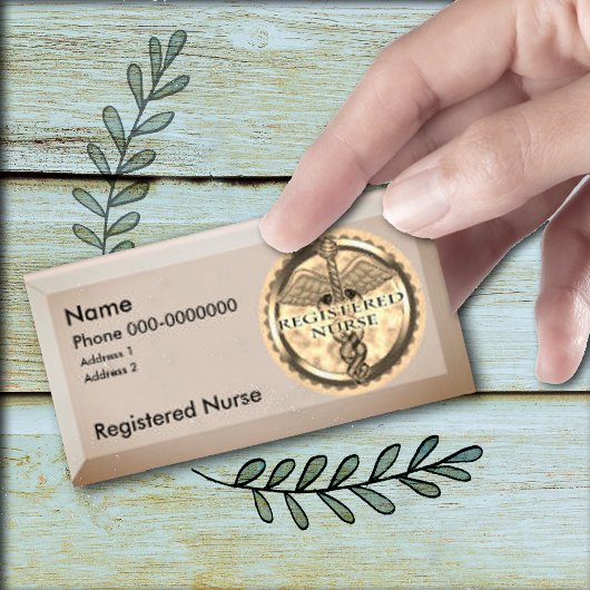 Geregistreerd verpleegkundige aangepaste naam Visi Visitekaartje