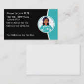 Geregistreerd verpleegkundige Afrikaans-Amerikaans Visitekaartje (Voorkant / Achterkant)