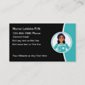 Geregistreerd verpleegkundige Afrikaans-Amerikaans Visitekaartje (Voorkant)