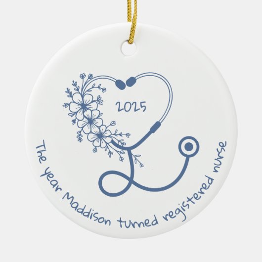 Geregistreerd verpleegkundige Afstuderen klasse va Keramisch Ornament (Voorkant)