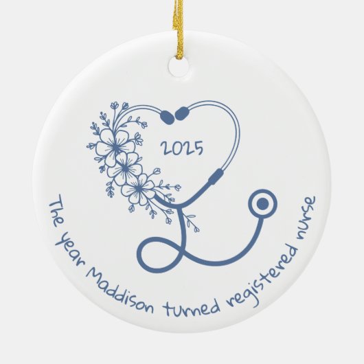 Geregistreerd verpleegkundige Afstuderen klasse va Keramisch Ornament (Achterkant)