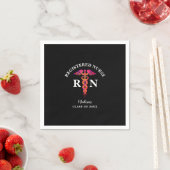 Geregistreerd Verpleegkundige Afstuderen Roze Zwar Servet (Insitu)