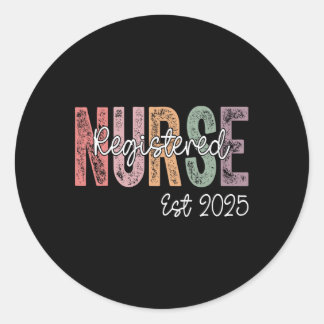 Geregistreerd verpleegkundige Est. 2025 RN Afstude Ronde Sticker