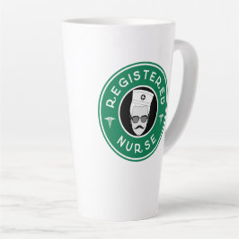 Geregistreerd Verpleegkundige Logo Badge Ontwerp Latte Mok