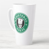 Geregistreerd Verpleegkundige Logo Badge Ontwerp Latte Mok (Linkerhoek)
