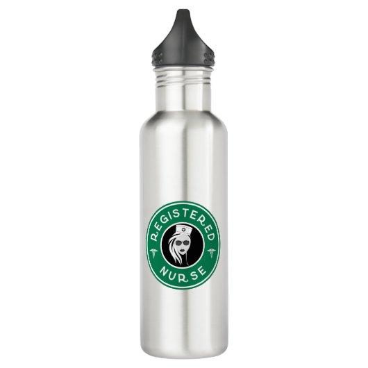 Geregistreerd Verpleegkundige Logo Badge Ontwerp Waterfles (Links)