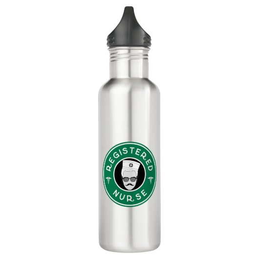 Geregistreerd Verpleegkundige Logo Badge Ontwerp Waterfles (Links)