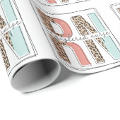 Geregistreerd Verpleegkundige RN Boho Leopard Pink Cadeaupapier (Rol Hoek)