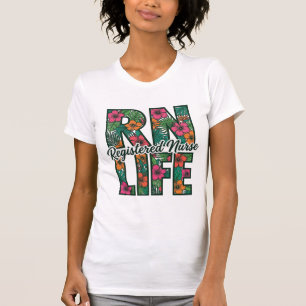 Geregistreerd Verpleegkundige RN Leven Bloem Vecto T-shirt