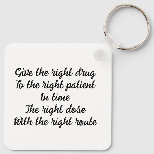 Geregistreerd verpleegkundige rn Symposium Sleutelhanger (Achterkant)