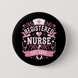 Geregistreerd Verpleegster Geschatte 2025 Student  Ronde Button 5,7 Cm