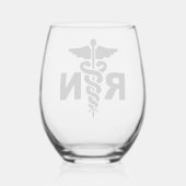 Geregistreerd Verpleegster RN Stemless Wijnglas Wijnglas Zonder Voet (Achterkant)