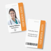 Geregistreerd verpleegster RN werknemer ID Sinaasa Badge (Front & Back)
