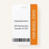 Geregistreerd verpleegster RN werknemer ID Sinaasa Badge (Achterkant)