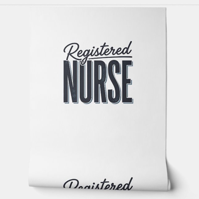 Geregistreerd Verpleegster Script Typografie Vecto Behang (Afrollen)