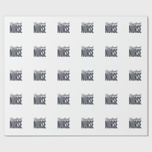 Geregistreerd Verpleegster Script Typografie Vecto Cadeaupapier