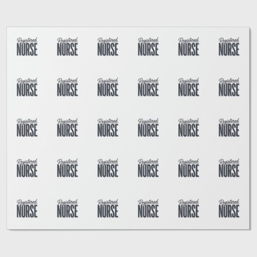 Geregistreerd Verpleegster Script Typografie Vecto Cadeaupapier (Vlak)