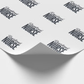 Geregistreerd Verpleegster Script Typografie Vecto Cadeaupapier (Hoek)