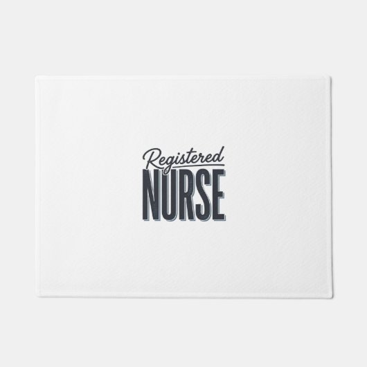Geregistreerd Verpleegster Script Typografie Vecto Deurmat (Voorkant)